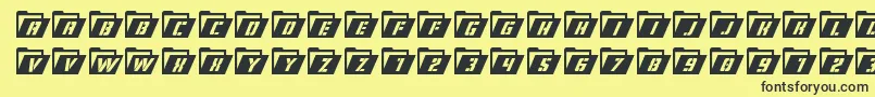 Eyesonlysemicondtal Font – Black Fonts on Yellow Background