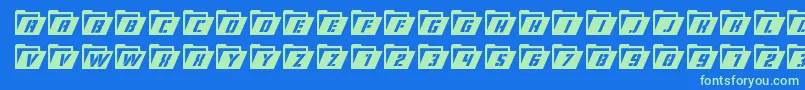 Eyesonlysemicondtal Font – Green Fonts on Blue Background