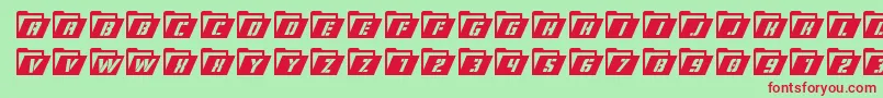 Eyesonlysemicondtal Font – Red Fonts on Green Background