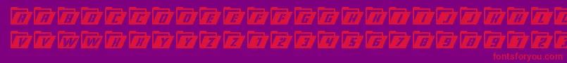 Eyesonlysemicondtal-Schriftart – Rote Schriften auf violettem Hintergrund