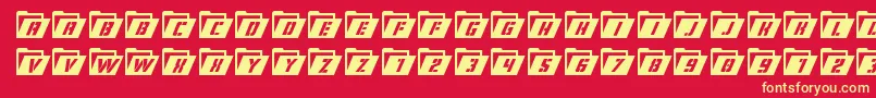 Eyesonlysemicondtal Font – Yellow Fonts on Red Background