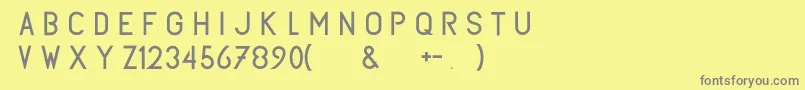 フォントSubtlesansregular – 黄色の背景に灰色の文字