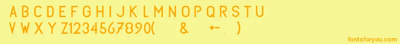 Subtlesansregular Font – Orange Fonts on Yellow Background