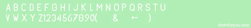Subtlesansregular Font – White Fonts on Green Background