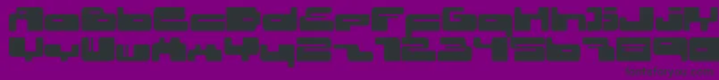 02.10fen-Schriftart – Schwarze Schriften auf violettem Hintergrund
