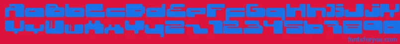 Czcionka 02.10fen – niebieskie czcionki na czerwonym tle