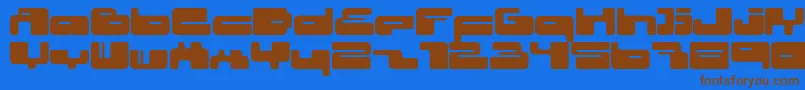 Шрифт 02.10fen – коричневые шрифты на синем фоне