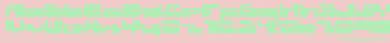 02.10fen Font – Green Fonts on Pink Background