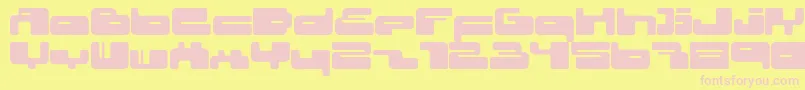 Шрифт 02.10fen – розовые шрифты на жёлтом фоне