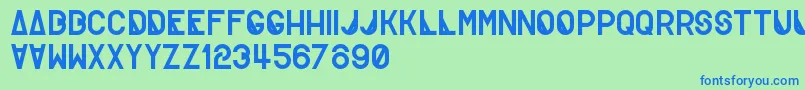 Lisätietoja Creatif-fontista Creatif-fontti – siniset fontit vihreällä taustalla