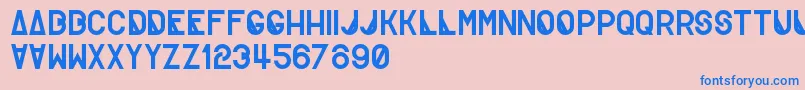 Creatif Font – Blue Fonts on Pink Background