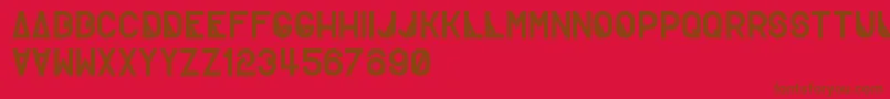 Creatif Font – Brown Fonts on Red Background