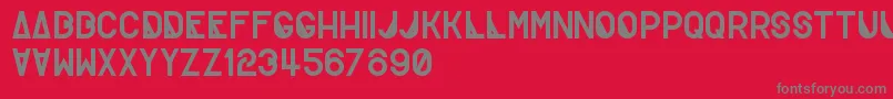 Creatif Font – Gray Fonts on Red Background