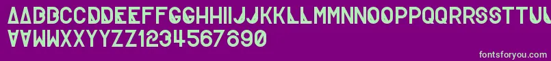 Creatif Font – Green Fonts on Purple Background