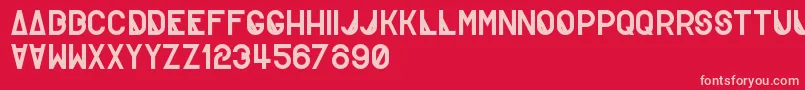 Шрифт Creatif – розовые шрифты на красном фоне