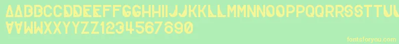 Creatif Font – Yellow Fonts on Green Background