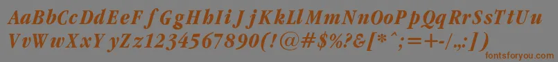 GaramondcondBoldItalicRegular Font – Brown Fonts on Gray Background