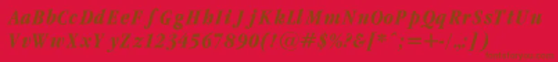 GaramondcondBoldItalicRegular Font – Brown Fonts on Red Background