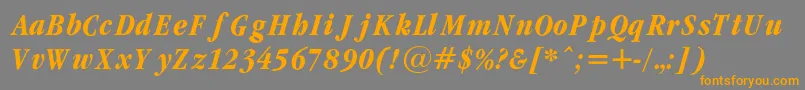 GaramondcondBoldItalicRegular Font – Orange Fonts on Gray Background