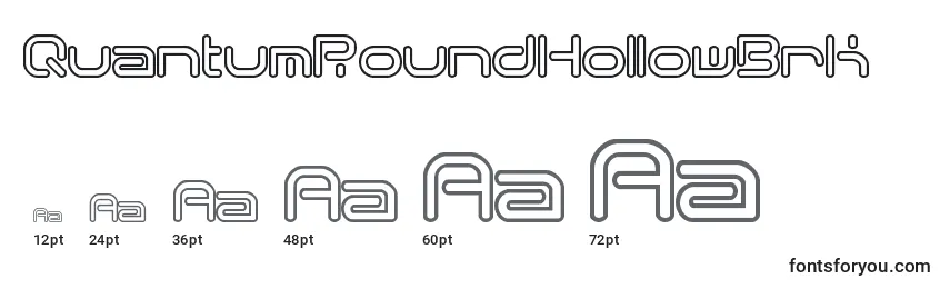 QuantumRoundHollowBrk Font Sizes