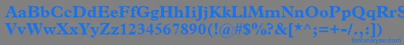 PlantinBold Font – Blue Fonts on Gray Background