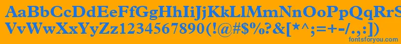 PlantinBold Font – Blue Fonts on Orange Background