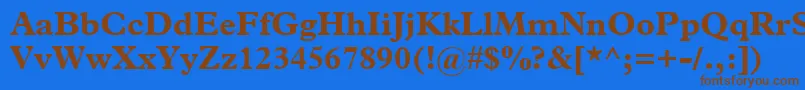 Шрифт PlantinBold – коричневые шрифты на синем фоне