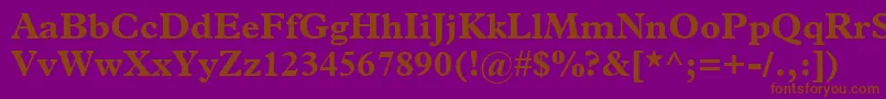 PlantinBold Font – Brown Fonts on Purple Background