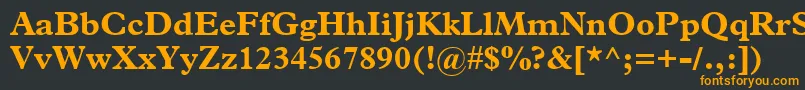 フォントPlantinBold – 黒い背景にオレンジの文字