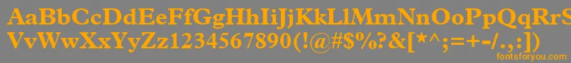 PlantinBold Font – Orange Fonts on Gray Background