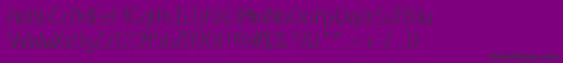 Putumayo Font – Black Fonts on Purple Background