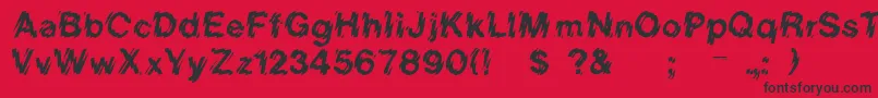 Lower Font – Black Fonts on Red Background