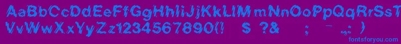 Lower Font – Blue Fonts on Purple Background