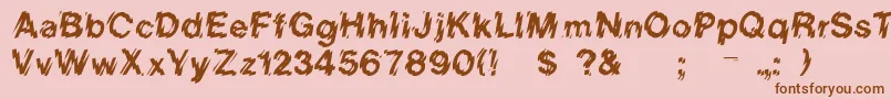 Lower Font – Brown Fonts on Pink Background