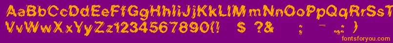 Lower Font – Orange Fonts on Purple Background