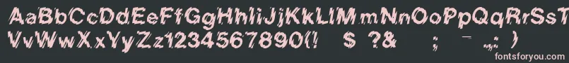 Lower Font – Pink Fonts on Black Background