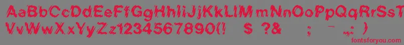 Lower Font – Red Fonts on Gray Background