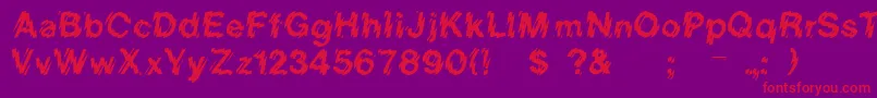 Lower Font – Red Fonts on Purple Background