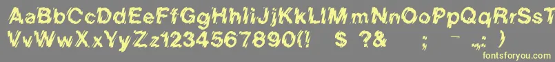 Lower Font – Yellow Fonts on Gray Background