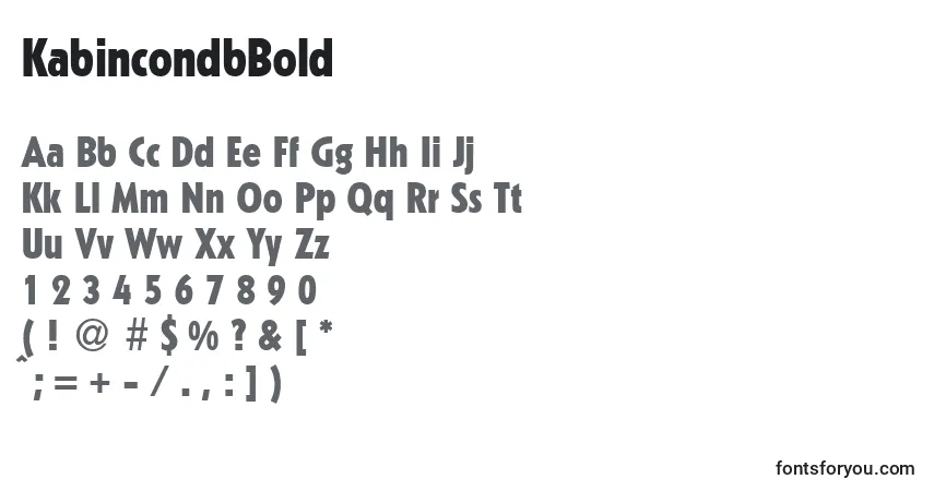 KabincondbBoldフォント–アルファベット、数字、特殊文字