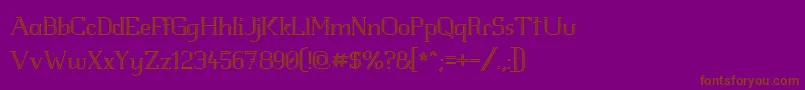 WhiteLineFever1.00 Font – Brown Fonts on Purple Background