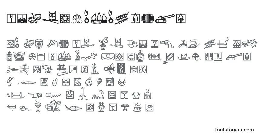 Шрифт DfBeoramaItcTt – алфавит, цифры, специальные символы
