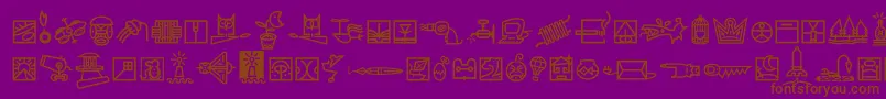 DfBeoramaItcTt Font – Brown Fonts on Purple Background