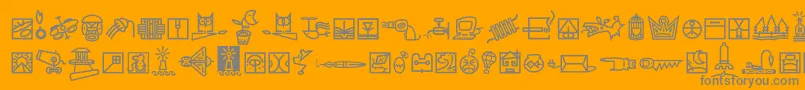DfBeoramaItcTt Font – Gray Fonts on Orange Background