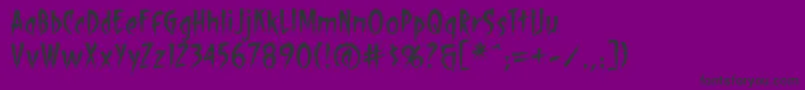 フォントShocktherapyBb – 紫の背景に黒い文字