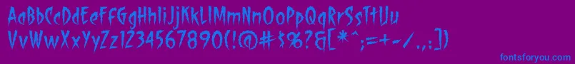 ShocktherapyBb Font – Blue Fonts on Purple Background