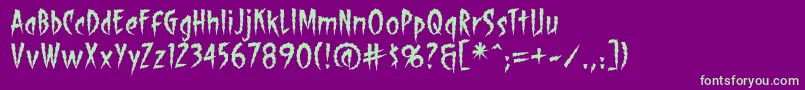 ShocktherapyBb Font – Green Fonts on Purple Background