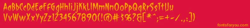 ShocktherapyBb Font – Orange Fonts on Red Background