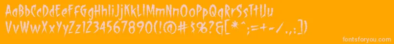 ShocktherapyBb Font – Pink Fonts on Orange Background