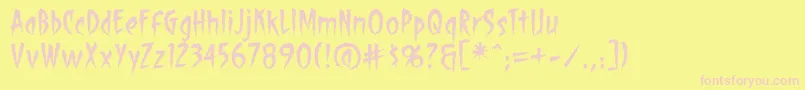 ShocktherapyBb Font – Pink Fonts on Yellow Background